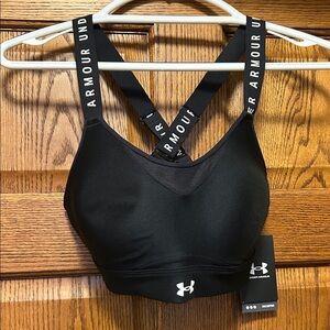 Under Armour Black Sports Bra with Logo Straps